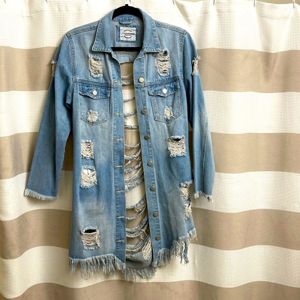 Ripped jeans jacket